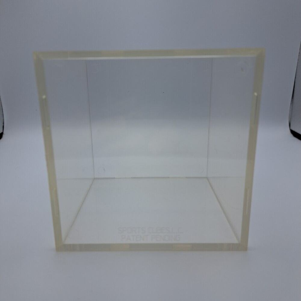 Sports Cubes Baseball Holder Display Case 2-Piece Clear Acrylic Patent Pending